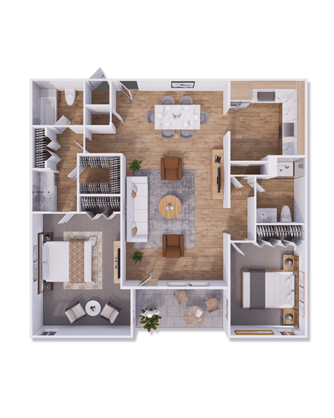 1 bed 1 bath with a den 1022 square feet at Willow Creek, Missouri